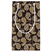 ペイズリーのスタイルの背景 スモールペーパーバッグ (正面)