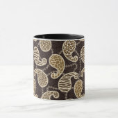 ペイズリーのスタイルの背景 マグカップ (中央)