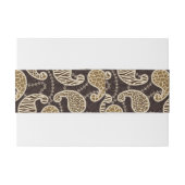 ペイズリーのスタイルの背景 招待状ベリーバンド (裏面例)