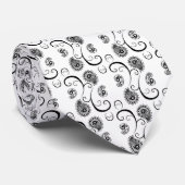 ペイズリーのタイ- B&W ネクタイ (ロール)