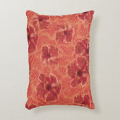 ペイズリーのハイビスカスのヴィンテージのサイケデリックな花柄 アクセントクッション (正面(垂直))