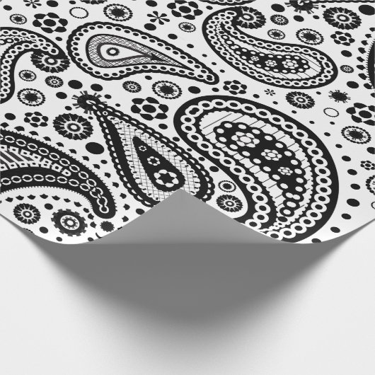 ペイズリーのパターン（の模様が）あるな紙を着色するために用意して下さい ラッピングペーパー (角)