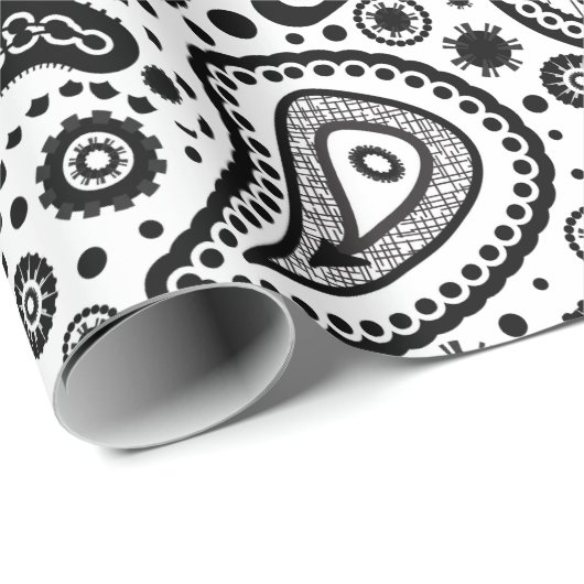 ペイズリーのパターン(の模様が)あるな紙を着色するために用意して下さい ラッピングペーパー (ロールコーナー)