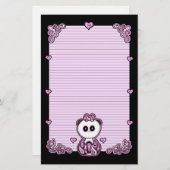 ペイズリーのパンダの紙 便箋 (正面/裏面)