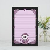 ペイズリーのパンダの紙 便箋 (スタンド正面)