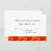 ペイズリーのヒトデ-暖かい夏の応答カード 出欠カード (正面/裏面)