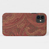 ペイズリーのプラムオリーブ色の金ゴールドの穹窖のiPhone 5 Case-Mate iPhoneケース (裏面(横))