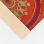 ペイズリーのプリントのフリースブランケット フリースブランケット (角)