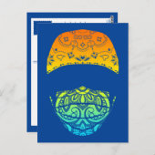 ペイズリーのポストカードに仮面を被せたもの ポストカード (正面/裏面)