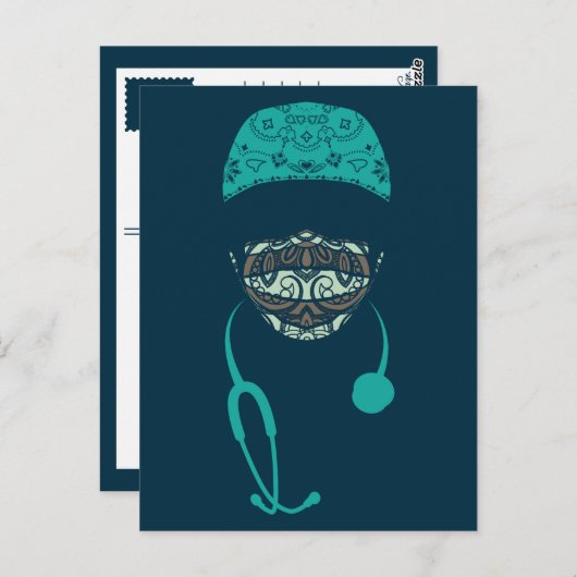 ペイズリーのマスクのポストカード ポストカード (正面/裏面)