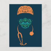 ペイズリーのマスク ポストカード (正面)