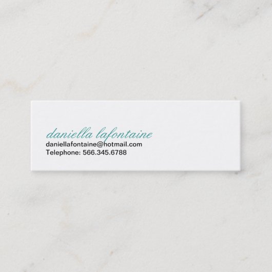 ペイズリーのミニ呼出しカード コーリングカード (正面)