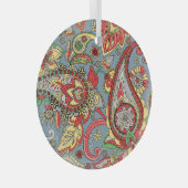 ペイズリーの完成:東洋のヴィンテージパターン ガラスオーナメント (正面右)