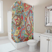ペイズリーの完成：東洋のヴィンテージパターン シャワーカーテン (インサイチュ)
