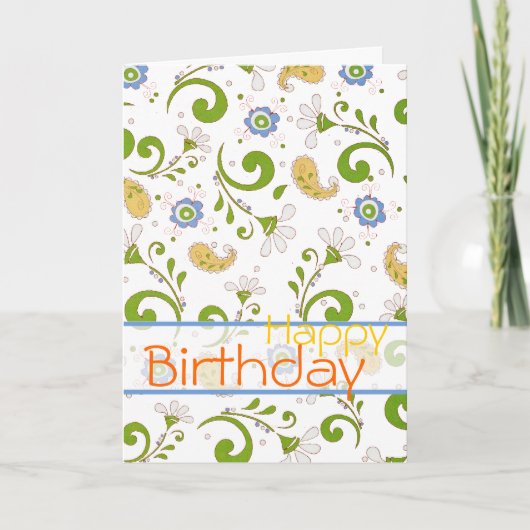 ペイズリーの庭 – カスタマイズ  カード (正面)