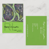 ペイズリーの最高の名刺のテンプレート 名刺 (正面/裏面)