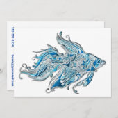 ペイズリーの流れる魚 招待状 (正面/裏面)