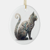 ペイズリーの猫 セラミックオーナメント (右)