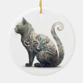 ペイズリーの猫 セラミックオーナメント (裏面)