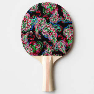 ペイズリーの花のパターン、民族背景。 卓球ラケット