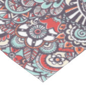 ペイズリーの花の落書きパターン テーブルクロス (アングル)