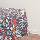 ペイズリーの花の落書きパターン テーブルクロス (インサイチュ)