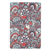 ペイズリーの花の落書きパターン ミニクリップボード (裏面)