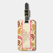 ペイズリーの荷物のラベル ラゲッジタグ (正面縦)
