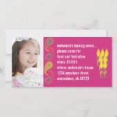 ペイズリーの誕生日フォト招待状 (正面)