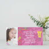 ペイズリーの誕生日フォト招待状 (スタンド正面)