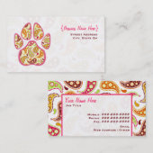 ペイズリーの足のプリントの名刺 名刺 (正面/裏面)