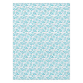 ペイズリーの青く継ぎ目が無いパターン テーブルクロス (正面)