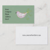 ペイズリーの鳥の名刺 名刺 (正面/裏面)