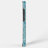 ペイズリーの鳥の赤ちゃん青 SAMSUNG GALAXYケース (右側面)