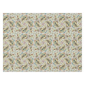 ペイズリーの鳥は黄色、茶色、白 テーブルクロス (正面(横))