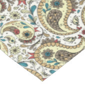 ペイズリーの鳥は黄色、茶色、白 テーブルクロス (アングル)