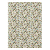 ペイズリーの鳥は黄色、茶色、白 テーブルクロス (正面)