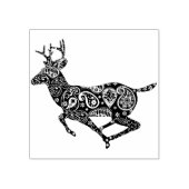 ペイズリーの鹿のアートスタンプ ラバースタンプ (インプリント)