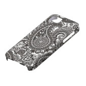 ペイズリーのIphoneの白黒箱 Case-Mate iPhoneケース (下部)