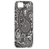 ペイズリーのIphoneの白黒箱 Case-Mate iPhoneケース (裏面/右)