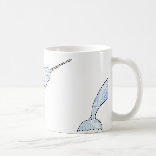ペイズリーのNarwhalのマグ コーヒーマグカップ (右)