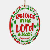 ペイズリーは主の中で喜ぶ常にクリスマス セラミックオーナメント (右)