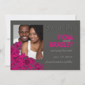 ペイズリーアステカ写真日付の保存暗い赤紫色 セーブザデート (正面)