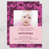 ペイズリーアンナパラシャン（ファーストライス）招待状 招待状 (正面/裏面)