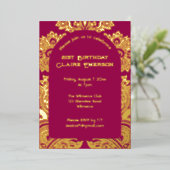 ペイズリーアーチ箔の招待 箔招待状 (立ち正面)