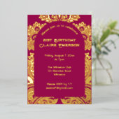 ペイズリーアーチ箔招待状 箔招待状 (立ち正面)