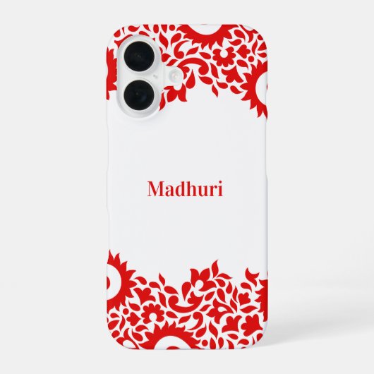 ペイズリーインディアン iPhone 16ケース (裏面)