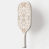 ペイズリーインBeigeエステモダンティックタンブラウン ピックルボールラケット (左)
