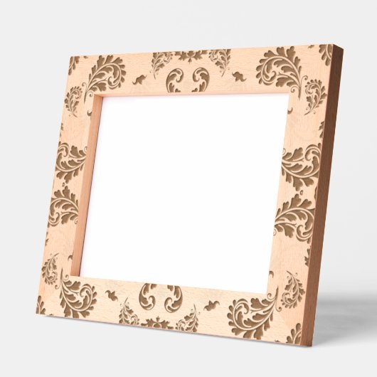 ペイズリーインBeigeエステモダンティックタンブラウン レーザー彫刻フレーム (左)
