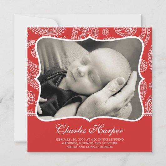 ペイズリーウェスタンバースアナウンス 案内状 (正面)